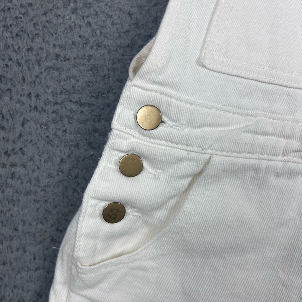 Princess Polly Overalls Shortalls Bibs White Shorts Adjustable Summer Size 4 - Picture 2 of 9
